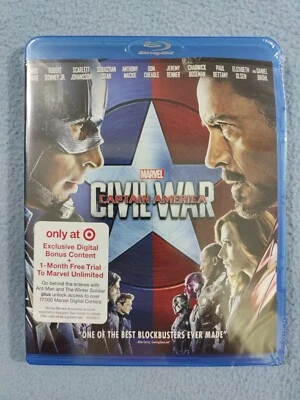 NEW SEALED MARVEL CAPTAIN AMERICA CIVIL WAR BLU-RAY ****REGION FREE**** - Image 1 of 2