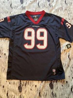 青年 NFL J. J. Watt #99 休斯顿德州人队 NFL 球队新比赛球衣 XL — 第 1/4 张图片