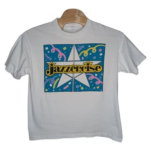 Vintage Jazzercise 80s T Shirt Size XL Softee Single Stitch Made In USA Workout - Picture 1 of 14