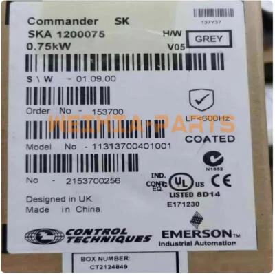 1PCS New Emerson SKA1200025 AC Drives SK Series 0.33HP 240V 1.7A CT - Image 1 of 4