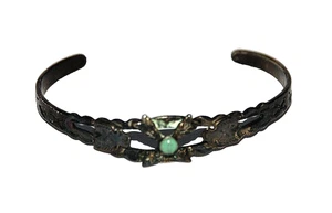 MAISELS Signiertes Navaho Armreif Armband Sterling .925 Türkis Donnervogel Antik - Bild 1 von 9