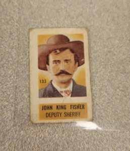 JOHN KING FISHER 1949 TOPPS X-RAY ROUND UP MINI TRADING CARD #133 DEPUTY SHERIFF - Bild 1 von 2