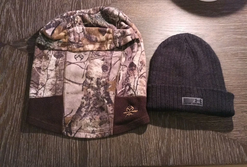 Lot Of Two Beanies under Armour And A Realtree Head And Face Cover Adult - Image 1 of 4
