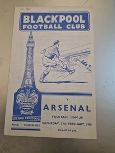 1959/60 Blackpool V Arsenal Division One - Picture 1 of 1