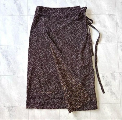 Falda envolvente floral marrón Tricot Comme des Garçons M 77,5 cm usada Foto 1 de 4