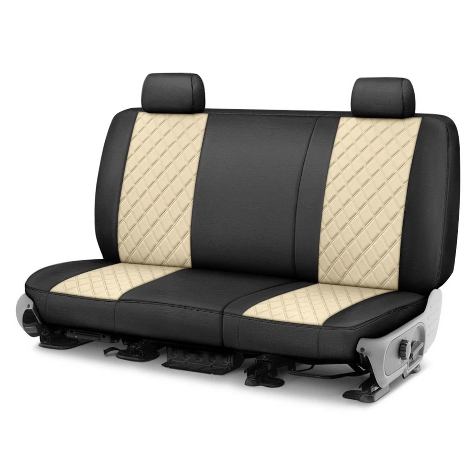 For Toyota Sienna 11-20 Neoprene 3rd Row Black & Beige Custom Seat Covers Foto 1 de 1
