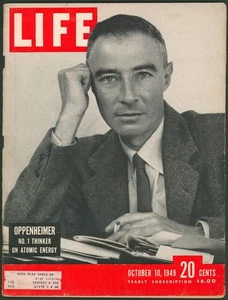 Life Magazine October 10 1949 J. Robert Oppenheimer~Marilyn Monroe~Atomic Bomb - Picture 1 of 2
