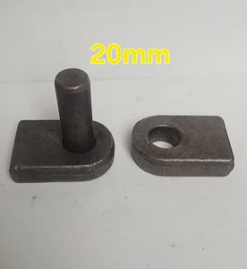 20MM Gate Hinges Pins AND EYES Weldable Hooks Lugs GATES - Picture 1 of 3