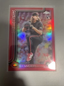 Rhett Lowder 2025 Topps Chrome /5 True Red Refractor Rookie Reds - Imagen 1 de 7