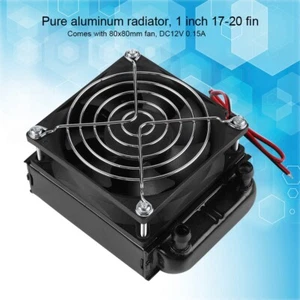 80MM CPU Water Cooler Aluminum + ABS CPU Cooler Portable Black for PC Computer - Photo 1/11