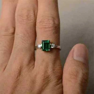 1.00 Ct Lab-Created Diamond Solitaire Engagement Ring 14K White Gold Finish - Picture 1 of 3