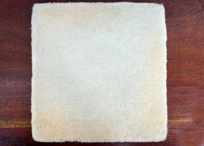 Handmade Natural Wool Kitchen Placemat White Table Mat Modern Home Décor Rug - Image 1 of 4