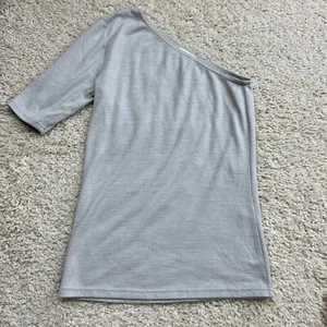 Wilfred Free One Shoulder Top Womens Small Gray Knit Basic Casual Everyday - Picture 1 of 8