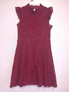 Zenzi Girls lace knit turtleneck sleeveless dress size 7/8 - Picture 1 of 4