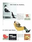 PUBLICITE ADVERTISING 037  1963   les  canapés sièges fauteuils Steiner