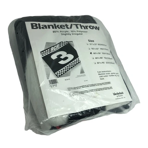 RCR #3 Dale Earnhardt Throw Blanket 50" x 60" Still in package Cover