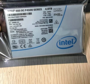 SSDPE2KX040T7 INTEL DC P4500 4TB 6G SFF 2.5" TLC NVME PCIE U.2 SOLID STATE DRIVE - Picture 1 of 3