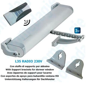 LIWIN RADIO 350N 230V GRIS + R1 CONTROL GRIS + SUPPORTS GRIS LUCARNE FR7 - Imagen 1 de 10