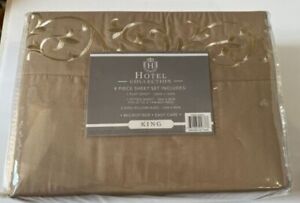 NEW Hotel Collection  King 4 Piece Bedsheets Set