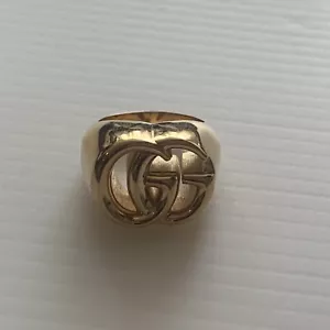 Anello Gucci GG Marmont Oro Giallo 18CT, Nuovo con Scatola e Borsa, TAGLIA UK M/ - Foto 1 di 7