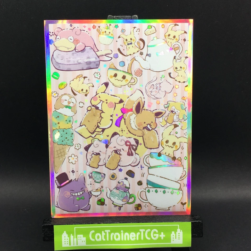 x1 Linda Funda Tea Party Pokemon Center Japón Original Nueva Pikachu Eevee Mimikyu Foto 1 de 1