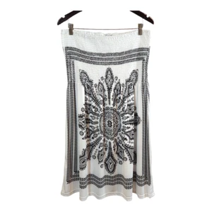 Abito midi senza spalline stampa Venere in bianco e nero vacanze donna 2X - Foto 1 di 7