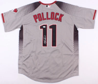 A. J. Pollock Signed Arizona Diamondbacks Majestic MLB Style Jersey (JSA COA) - Image 1 of 4