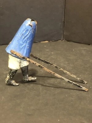 Lehmann German Mechanical Tin Litho Toy Tap Tap Porter w/ Cart Parts Lot — 第 1/4 张图片