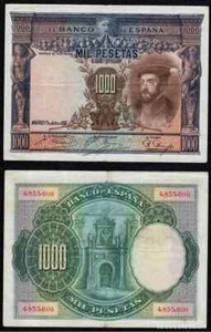 1000 Pesetas año 1925. CARLOS I EMPERADOR sin Serie nº 4855600. CON APRESTO. - Imagen 1 de 1