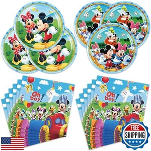 40Pack Mickey birthday Party Supplies include 20 plates, 20 napkins for the M - Picture 1 of 5