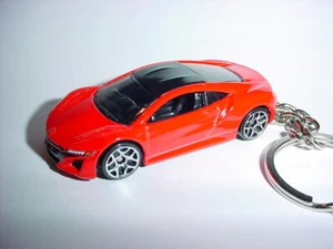 HOT 3D RED 2017 ACURA NSX CUSTOM KEYCHAIN keyring key racing ornament hot wheels - Picture 1 of 4