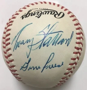 Moose Skowron Red Johnny Kerr Tracy Stallard Signed Baseball Cal McLish G Freese - Picture 1 of 6