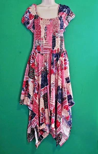 Maxi Vestido Estampado Patchwork Por Shore Drive Talla Plus Grande Manga Corta - Imagen 1 de 12