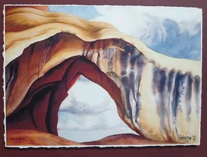 Serena Supplee Signed Watercolor Print 7"X5" Matted Floating & Framed 17.5"X16" - Picture 1 of 15