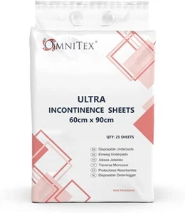 Omnitex 60 x 90cm Incontinence Bed Pads 1400ml - 2000ml (Pack of 150) Ultra Inco - Picture 1 of 3