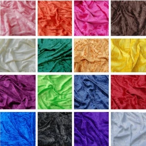 Crushed Velour Velvet Fabric Stretch Material 150cm Width Costume Cosplay Dress - Picture 1 of 30