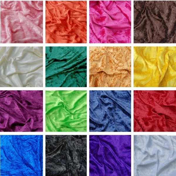 Crushed Velour Velvet Fabric Stretch Material 150cm Width Costume Cosplay Dress - Image 1 of 1