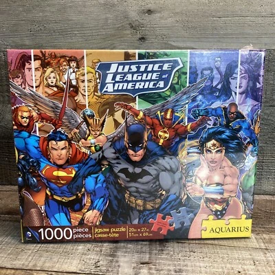 DC Comics Justice League Batman Superman Jigsaw Puzzle 1000 pc Gift New AQUARIUS - Image 1 of 4