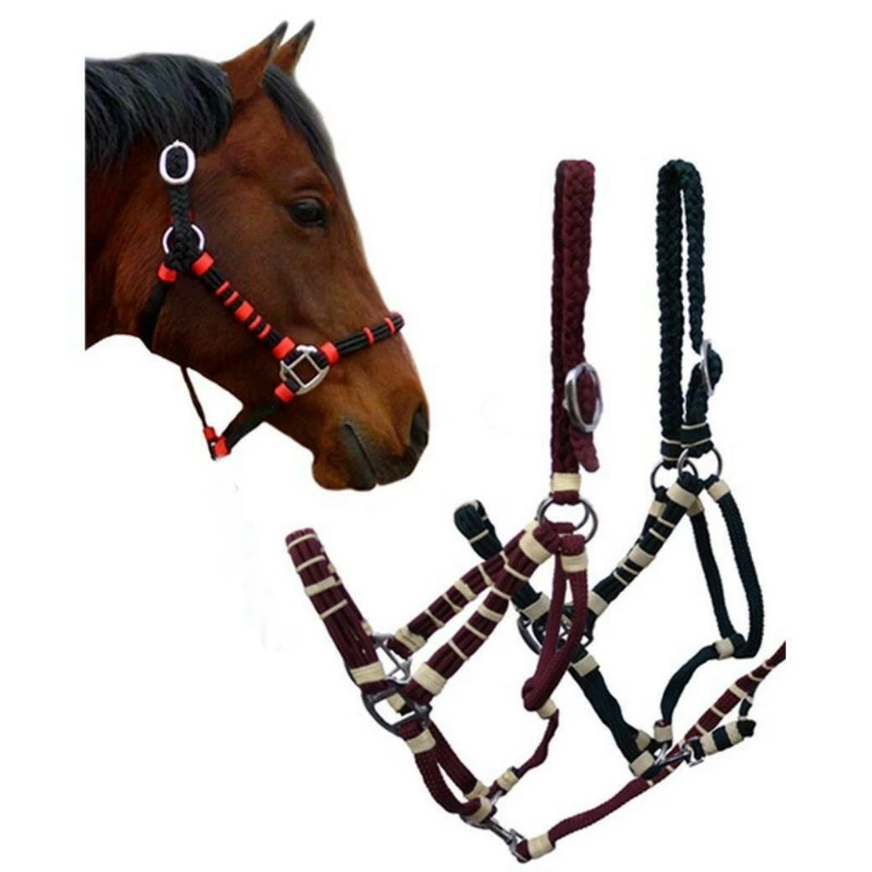 GERMAN RIDING Halfter Westernstyle schwarz bordeaux grün Cob Full NEU