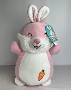 Squishmallows Hug Mees BOP THE BUNNY Rosa con Glitter Carota 14" NUOVO - Foto 1 di 14