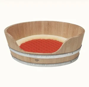 New with Box Hermes Dog Bed Oakwood with Two Sided Cushion with Receipt - Picture 1 of 11