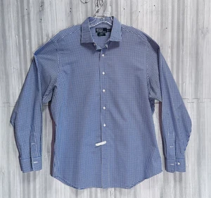 Polo Ralph Lauren Shirt Men’s XL Blue Check Gingham Vintage 90s Long Sleeve - Picture 1 of 10