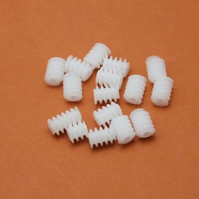 6x8mm Plastic Worm Gear for 2mm Model Electric Motor Shaft Gearbox Grub - Qty 10 - Image 1 of 4