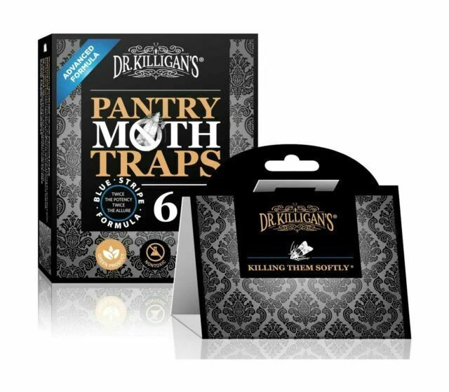 Dr. Killigan's Pantry Moth Traps with Pheromone Attractant - 6 Pack - Black