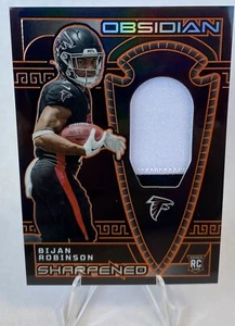 2023 Obsidian Bijan Robinson Sharpened Jersey Patch 49 of 49 Bookend 🔥📈 - Bild 1 von 2