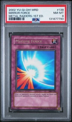 2002 Yu-Gi-Oh Mirror Force Metal Raiders MRD 1st Edition Ultra Rare PSA 8 - Image 1 of 2