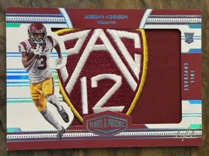 Jordan Addison 2023 Panini Chronicles 1/1 Rookie PAC-12 RARE Logo Patch USC - Picture 1 of 2