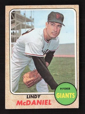 Lindy McDaniel 1968 Topps #545 San Francisco Giants MLB Baseball - Image 1 of 2