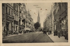 Ak Gdańsk Danzig, Stadtansicht mit Langgasse, Hochhaus,... - 4669516 - Picture 1 of 2