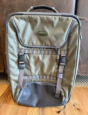 Orvis 21” Green & Black Wheeled Carry-on Suitcase. Fishing. Dry Bag Built In - Image 1 of 4